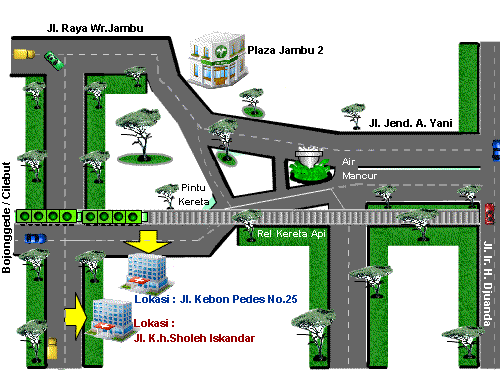 Peta Lokasi SMK Tri Dharma 2 Bogor
